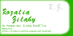 rozalia zilahy business card